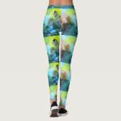 Kute vlinder en Rozen gemengde kleuren, vloeiend b Leggings (Achterkant)
