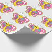 Kute vlinder - Verpakkingspapier Cadeaupapier (Hoek)