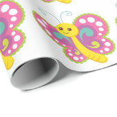 Kute vlinder - Verpakkingspapier Cadeaupapier (Rol Hoek)
