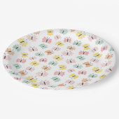 Kute vlinders in pastelkleuren papieren bordje (Gekanteld)
