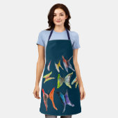 Kute vlinders waterverf schort (Gedragen)