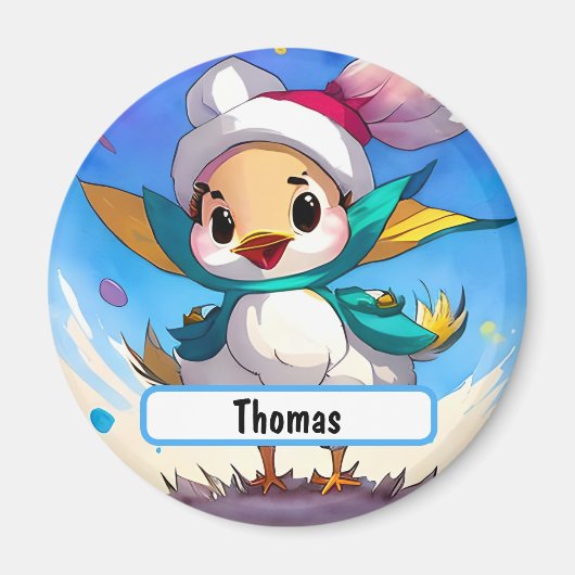 Kute vogel met  neus magneet (Voorkant)