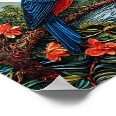 Kute vogel papierkunst poster (Hoek)