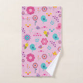 Kute vogelbijen en bloemen bad handdoek (Handdoek)