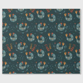 Kute  vogels cadeaupapier (Vlak)