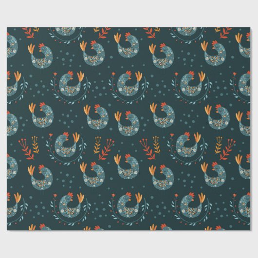 Kute  vogels cadeaupapier (Vlak)