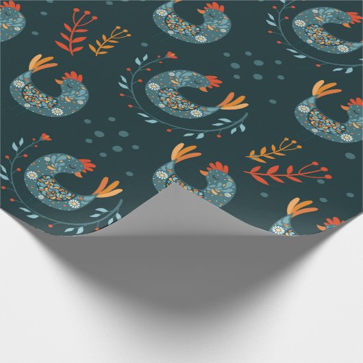 Kute  vogels cadeaupapier (Hoek)