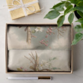 Kute vogels op een filiaal tissuepapier (Geschenk)