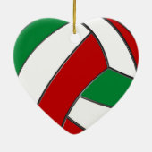 Kute Volleyball-kerstversieringen Keramisch Ornament (Achterkant)