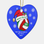 Kute Volleyball-kerstversieringen Keramisch Ornament (Links)