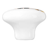 Kute vos met paddestoelen keramische knop (Zijkant)