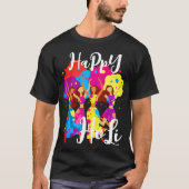 Kute vrienden die Holi T-Shirt spelen (Voorkant)
