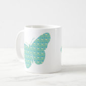 Kute vrouwelijke vlinder koffiemok (Voorkant links)