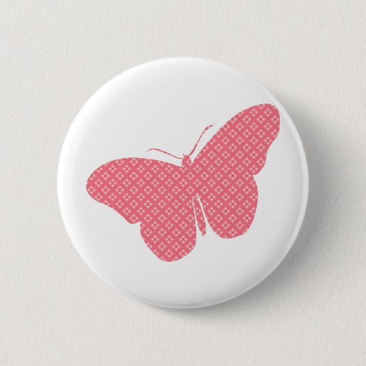Kute vrouwelijke vlinder ronde button 5,7 cm (Voorkant)