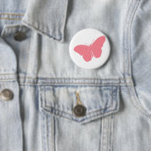 Kute vrouwelijke vlinder ronde button 5,7 cm (In situ)