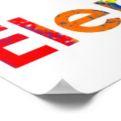 Kute, vun en kleurrijke Abstracte regenboogolifant Poster (Hoek)