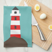 Kute vuurtoren | Gepersonaliseerd Theedoek (Quarter Fold)