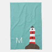 Kute vuurtoren | Gepersonaliseerd Theedoek (Verticaal)