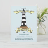 Kute vuurtoren | Partij Nautisch Jubileum Kaart (Staand voorkant)
