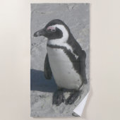 Kute Walking Penguin Beach Towel Strandlaken (Voorkant)
