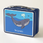 Kute walvis en kalveren cartoon (Achterkant)