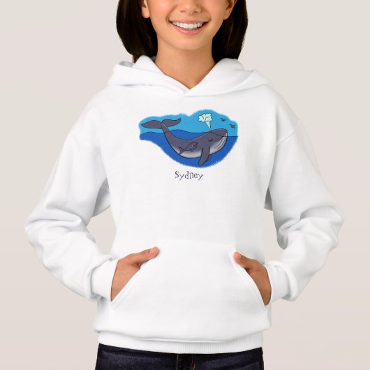 Kute walvis en kalveren cartoon (Voorkant)