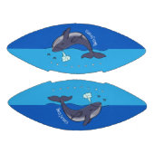 Kute walvis en kalveren cartoon american football (Panelen)