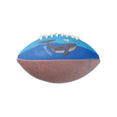 Kute walvis en kalveren cartoon american football (Gedraaid 90)
