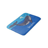 Kute walvis en kalveren cartoon badmat (Gekanteld)