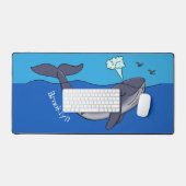 Kute walvis en kalveren cartoon bureaumat (Keyboard & Muis)