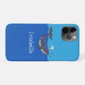 Kute walvis en kalveren cartoon Case-Mate iPhone case (Achterkant (horizontaal))