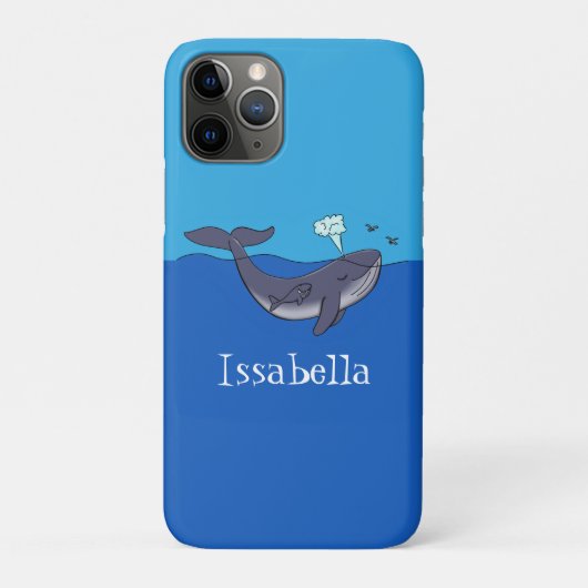 Kute walvis en kalveren cartoon Case-Mate iPhone case (Achterkant)