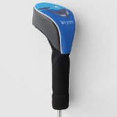 Kute walvis en kalveren cartoon golfheadcover (Schuin)