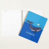 Kute walvis en kalveren cartoon planner (Display)