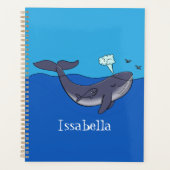 Kute walvis en kalveren cartoon planner (Voorkant)