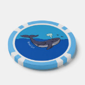 Kute walvis en kalveren cartoon poker chips (Enkel)