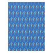 Kute walvis en kalveren cartoon tafelkleed (Voorkant)