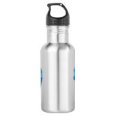 Kute walvis en kalveren cartoon waterfles  (Achterkant)