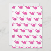 Kute walvis groene typografie babymeisje douche kaart (Achterkant)