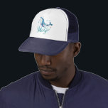 Kute walvis met koraalsamenstelling trucker pet<br><div class="desc">Kute zee walvis met koralen,  waterverf samenstelling.</div>