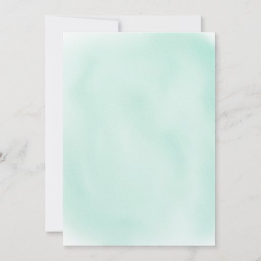 Kute walvis onder baby shower waterverf zee kaart (Achterkant)