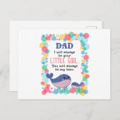 Kute walvis papa Ik zal altijd je kleine meisje zi Briefkaart (Voorkant / Achterkant)