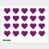 Kute warme roze en paarse harten hart sticker (Vel)