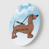Kute wat een lange dag Dachshund Grote Klok (Hoek)