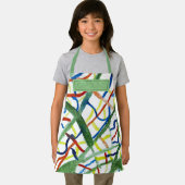 Kute Waterverf Abstracte schaduwen van groen patro Schort (Insitu)