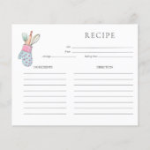 Kute waterverf baking Recipcard (Voorkant)