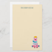 Kute Waterverf Beer heeft een mooie dag Briefpapier (Voorkant / Achterkant)