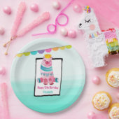 Kute Waterverf Beer met een kroondag Papieren Bordje (Feest)