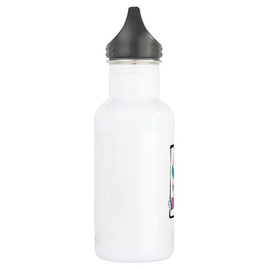 Kute Waterverf Beer met kroon Waterfles (Links)