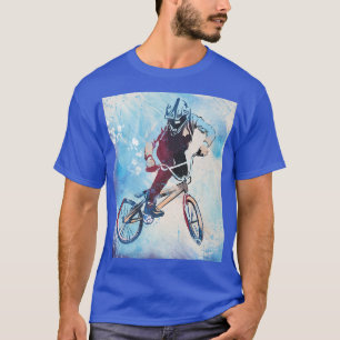 Kute Waterverf biker Stunt voor motorrijder Colorf T-shirt